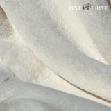 One Preevay Pure White Ultra-Soft Faux Rabbit Fur Throw