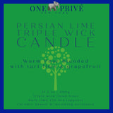 Discover the Persian Lime Perfumed Estate Candle from One Preevay. Handcrafted with essential oils and organic soy wax, this 21.2 oz candle features a triple wick and a pale gray porcelain vessel. Enjoy the aromatic fusion pear, lime.....