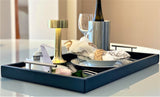 Discover the Porsche-Style Pierre Navy Leather Tray from One Preevay. Handcrafted with premium navy leather and nickel hardware, this limited edition tray exudes style and sophistication. Elevate your entertaining experience. Order today.
Pierre Hand Stitched Premium Leather Hotel Tray in Navy Blue with Nickel Hardware