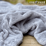 Experience luxurious relaxation with One Preevay's world's first weighted faux rabbit fur blanket, inspired by Fernando Botero. Clinically developed, 20lbs, hypoallergenic soft.