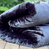 Experience luxurious relaxation with the One Preevay Luxury Home Furnishings, world's first weighted faux rabbit fur blanket, inspired by Fernando Botero. Clinically developed, 20lbs, queen size, and hypoallergenic warmth...