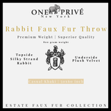Experience luxury ONE Preevay's Rabbit Faux Fur Throw. Inspired by Fernando Botero, crafted from Ultra Premium Rabbit Faux Fur. 800 gsm, 50x60in Casual Khaki. Hypoallergenic and elegant.