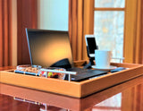 Upgrade your remote work setup with the Porsche-Style Carmel Leather Professional Portable Work Station. Inspired by Porsche designs, this luxurious, ergonomic workstation is available in sizes 16"x12" and 26"x15". Elevate your productivity and style today....