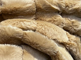 Majestically Inspired | Warm Beige | Ribbed Faux Rabbit & Velvet Blanket | Twin & Queen