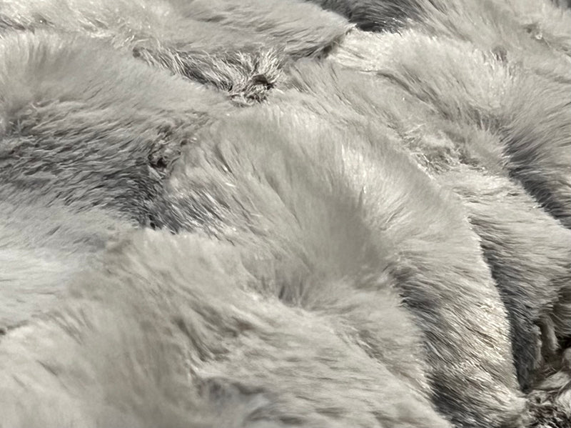 Majestically Inspired | Dramatic Gray | Ribbed Faux Rabbit & Velvet Blanket | Twin & Queen