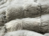 Majestically Inspired | Dramatic Gray | Ribbed Faux Rabbit & Velvet Blanket | Twin & Queen