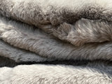 Majestically Inspired | Dramatic Gray | Ribbed Faux Rabbit & Velvet Blanket | Twin & Queen