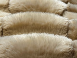 Majestically Inspired | Warm Beige | Ribbed Faux Rabbit & Velvet Blanket | Twin & Queen