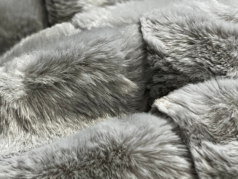 Majestically Inspired | Dramatic Gray | Ribbed Faux Rabbit & Velvet Blanket | Twin & Queen