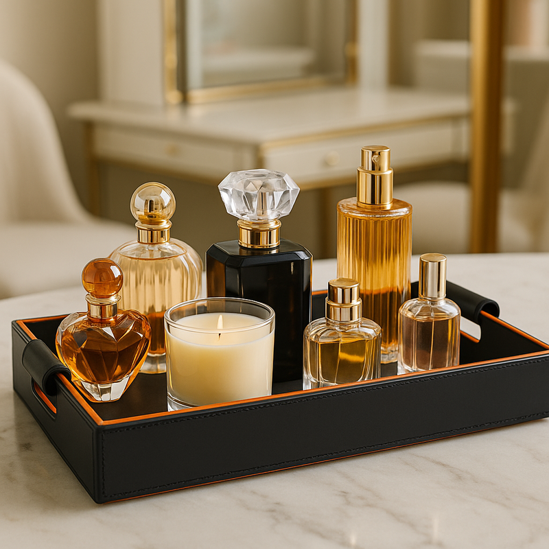 Cooper black-hand-stitched-premium-leather-serving-tray-one-preevay perfume 