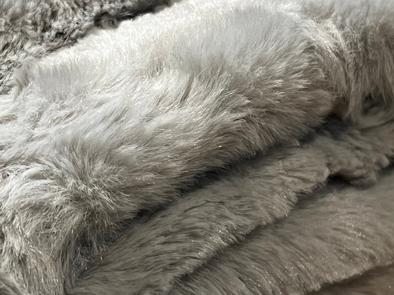 Majestically Inspired | Dramatic Gray | Ribbed Faux Rabbit & Velvet Blanket | Twin & Queen