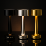 Grace_Professional_Hospitality_Tabletop_Lamp_Handcrafted_LED_Nickel black and golds finish