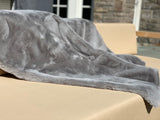 One Preevay Dramatic Gray Ultra-Soft Faux Rabbit Fur Throw | Luxury 800gsm Plush | 50x60