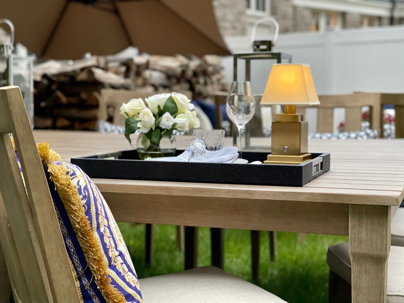 "Indulge in luxury with One Preevay's ONYX Shagreen Serving Tray. Expertly crafted with textured leather, nickel handles & ivory velvet. Perfect for special occasions, grand events & intimate gatherings. Order now & elevate your lifestyle."
