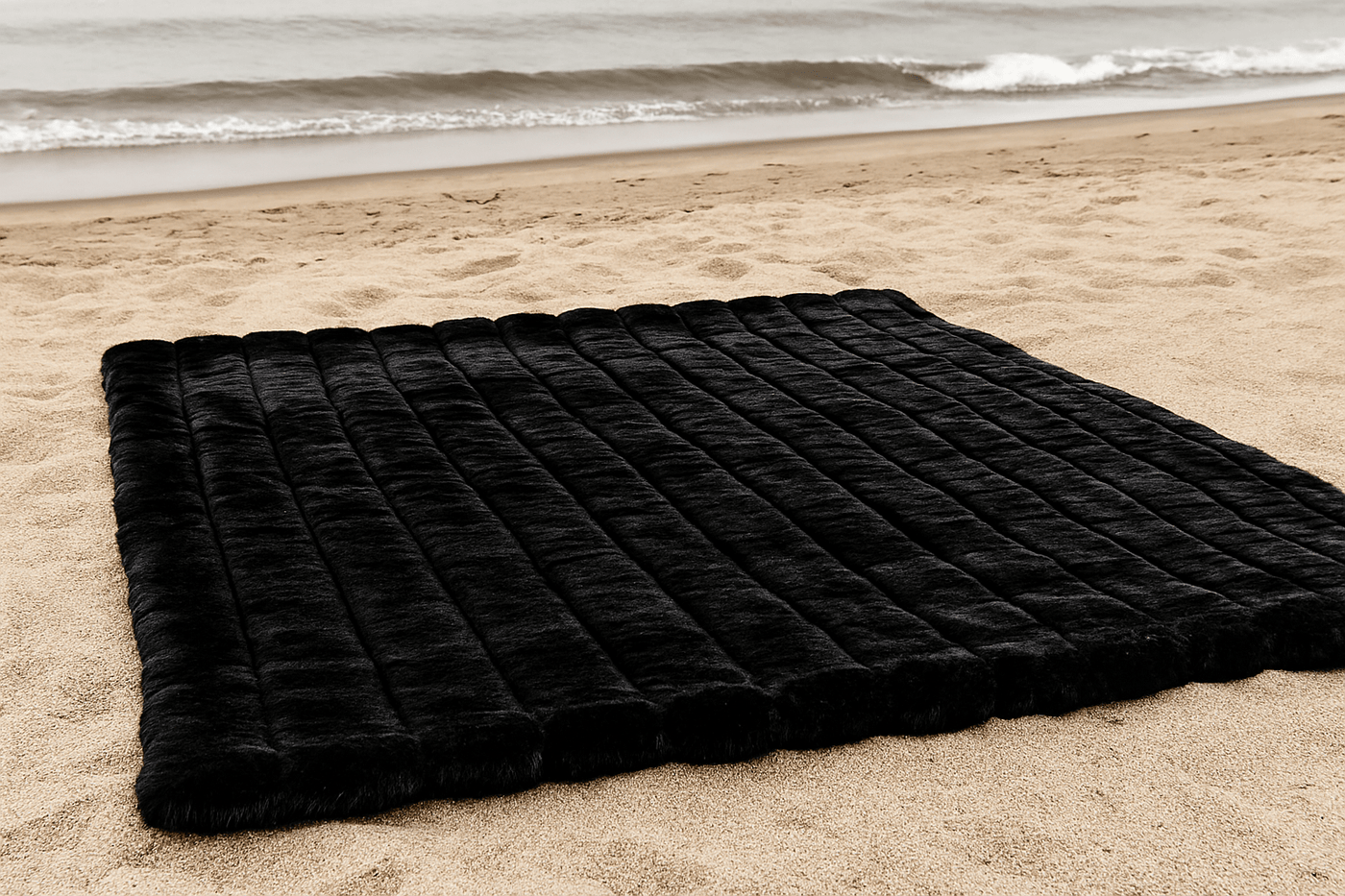 VAULTROOM LIVING BLANKET 新品未使用 Ribbed Faux Rabbit Velvet Blanket - Connecticut Crafted - One