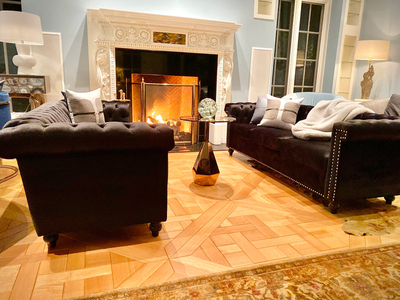 Gatsby Life Tufted Velvet Sofa | Set upon Petite Beechwood legs
