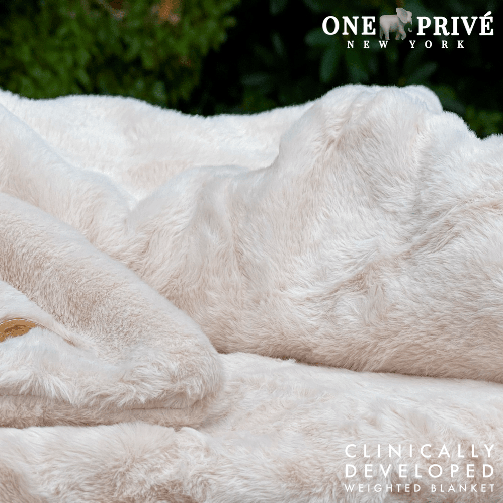 World's First Weighted Double Sided Faux Rabbit Fur Blanket