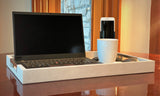 Upgrade your remote work setup with the Professional Portable Work Station from Preevay. Crafted with premium ivory shagreen leather, dual access ports, and available in three sizes (17" x 10", 20" x 13", 23" x 15"). This luxurious, ergonomic workstation boosts productivity and style.....
