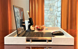 Upgrade your remote work setup with the Professional Portable Work Station from Preevay. Crafted premium ivory shagreen leather, dual access ports, and available in three sizes (17" x 10", 20" x 13", 23" x 15"). This luxurious, ergonomic workstation boosts productivity and style.
