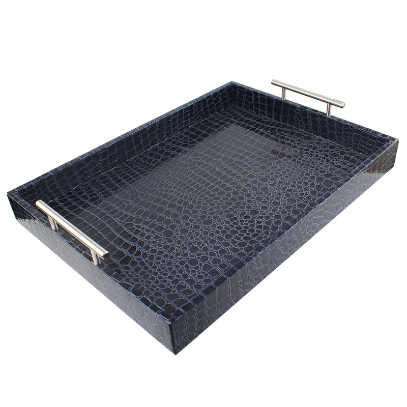 Upgrade your remote work setup with the Professional Portable Work Station in premium blue embossed leather. Highly durable and lightweight, it features dual access ports for versatile use. Available in three sizes. Order now for peak productivity.

