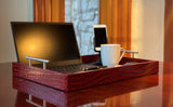 Upgrade your remote work setup with the Professional Portable Work Station in premium red embossed leather. Highly durable and lightweight, it features dual access ports for versatility. Available in three sizes. Order now for peak productivity......